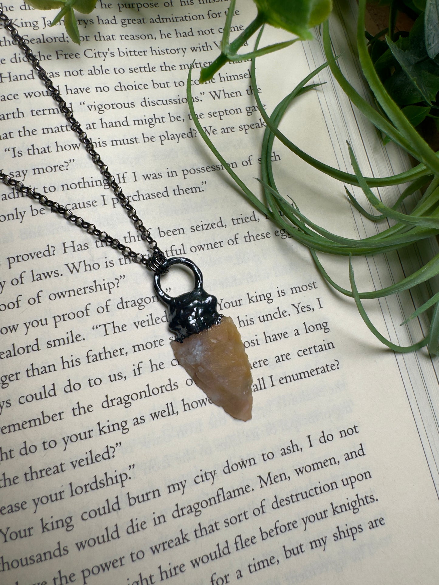Agate Arrowhead Necklace