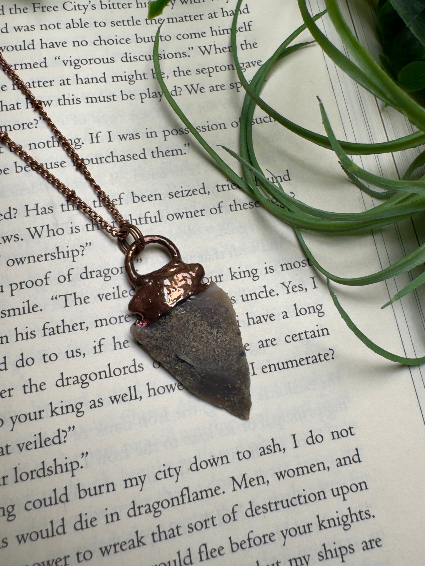 Agate Arrowhead Necklace