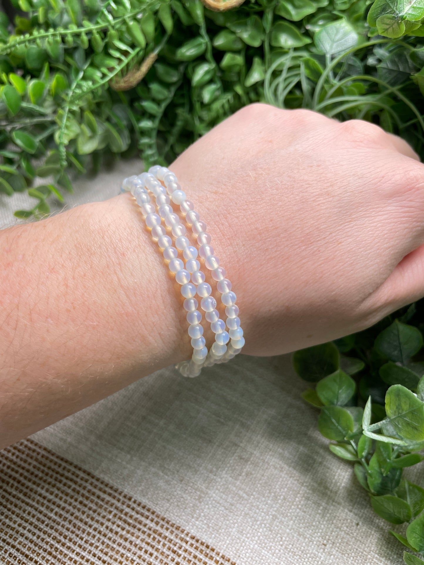 Opalite 4mm Beaded Bracelet