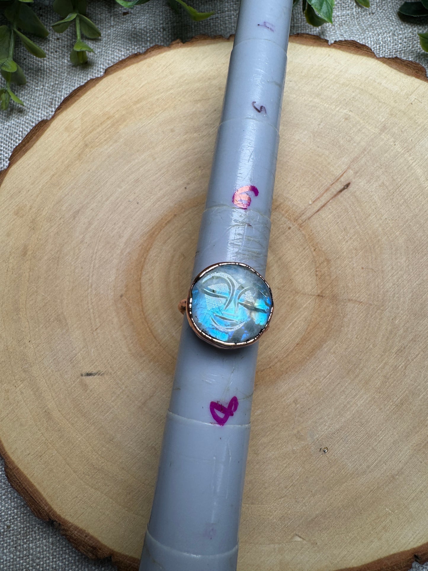 Moonstone Goddess Ring Size 7