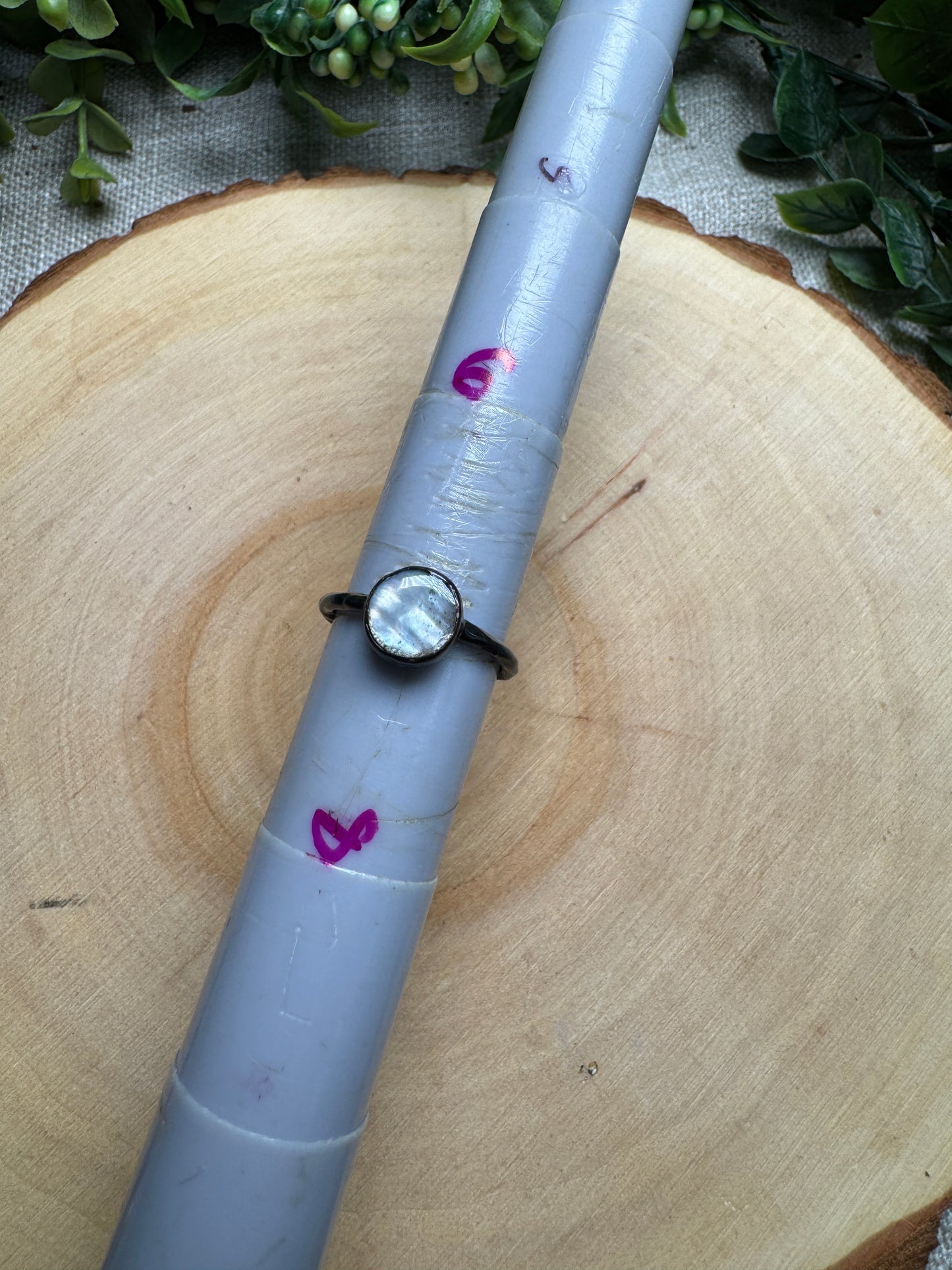 Mother of Pearl Shell Ring Size 7