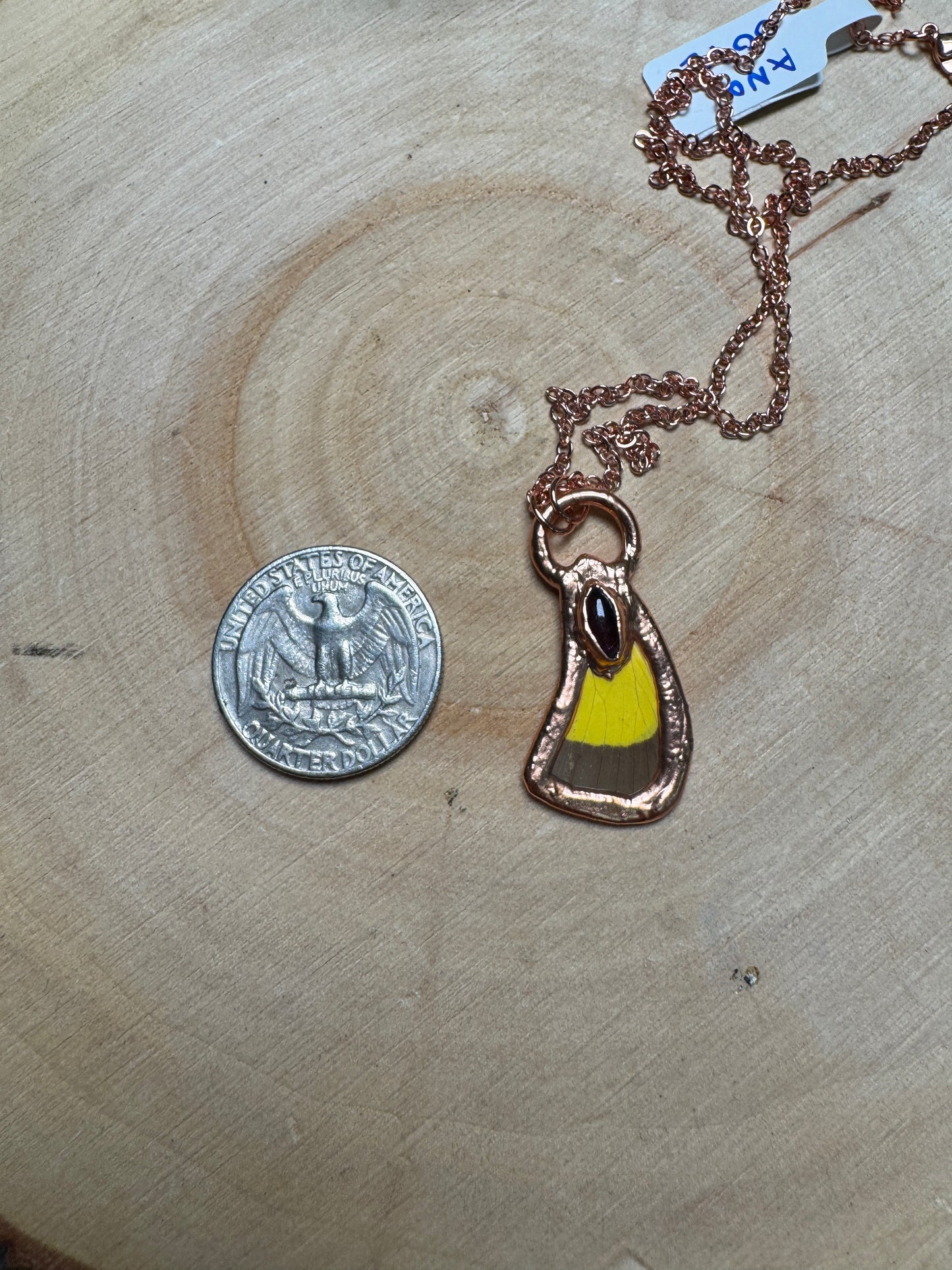 Butterfly Wing and Amethyst Necklace