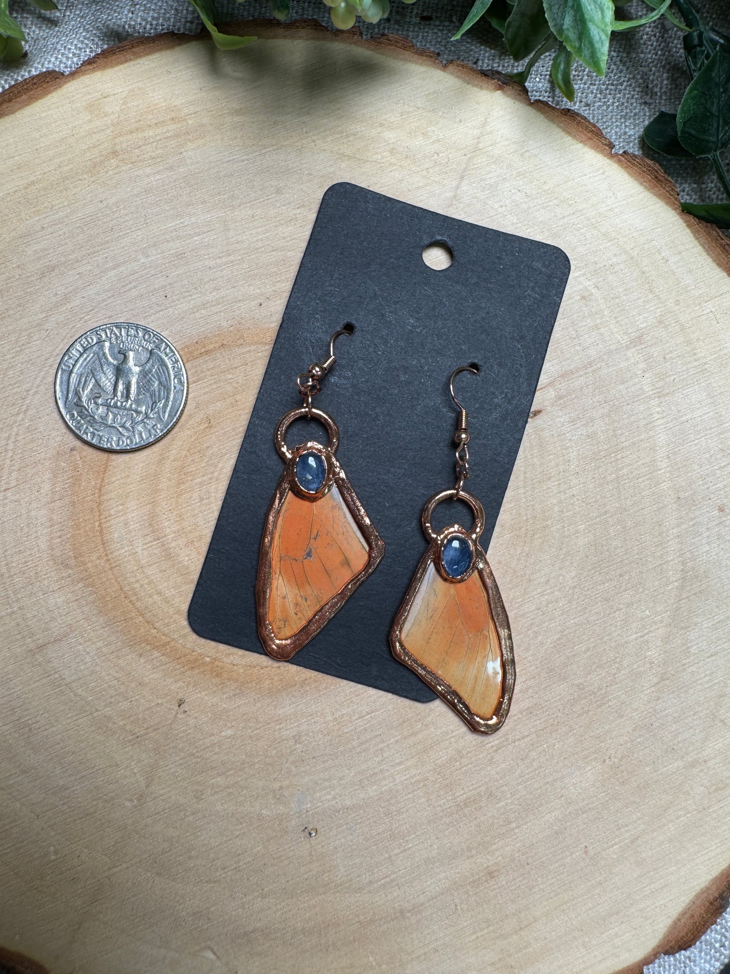 Butterfly Wings and Blue Kyanite Earrings