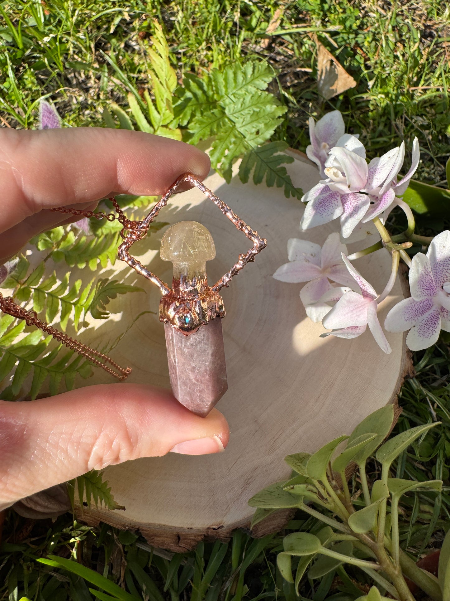 Mushroom Faerie Charm Necklace