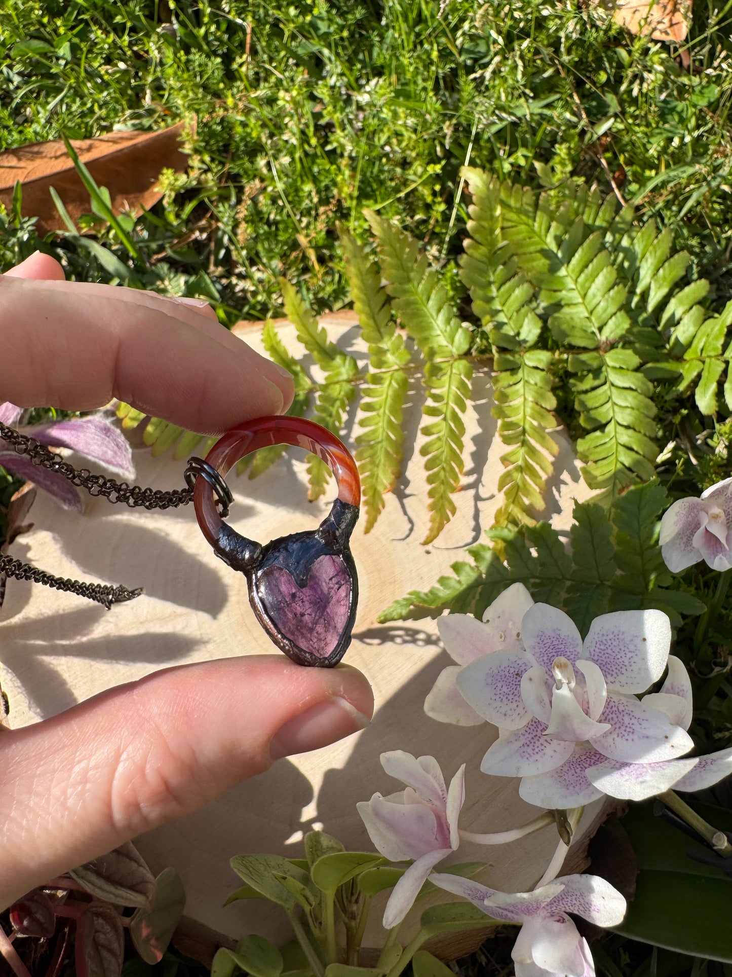 Amethyst and Carnelian Necklace