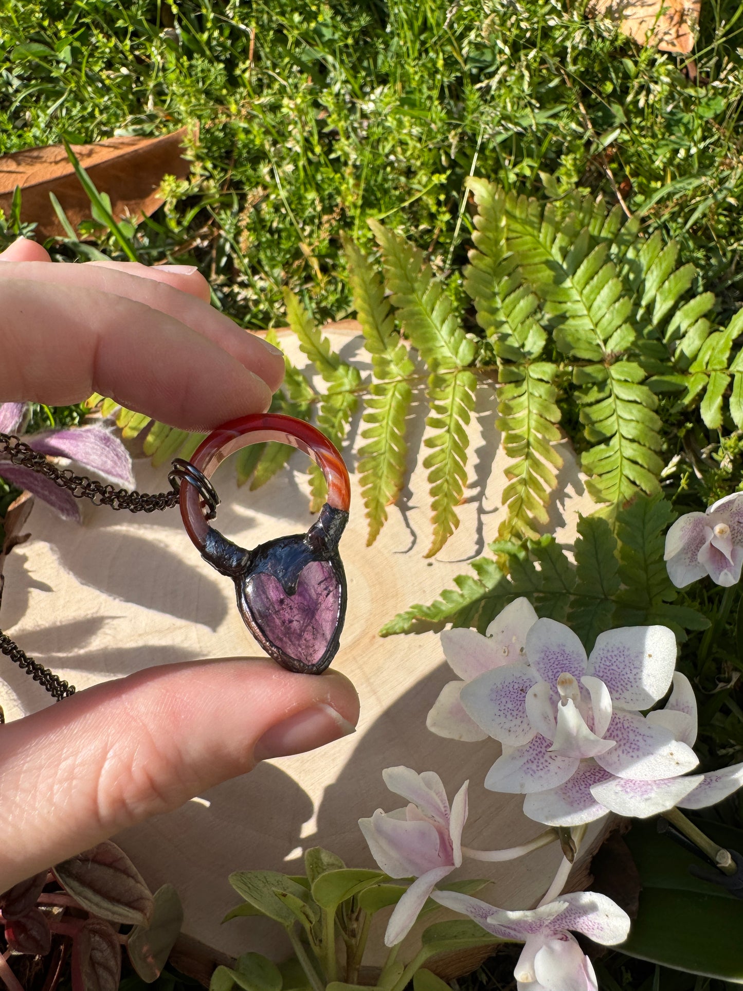 Amethyst and Carnelian Necklace