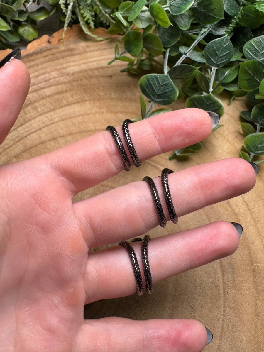 Abalone Shell Snake Ring Adjustable | Copper Ashes