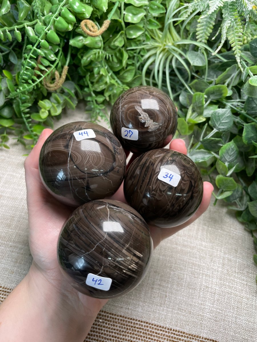 Agate Sphere | Copper Ashes