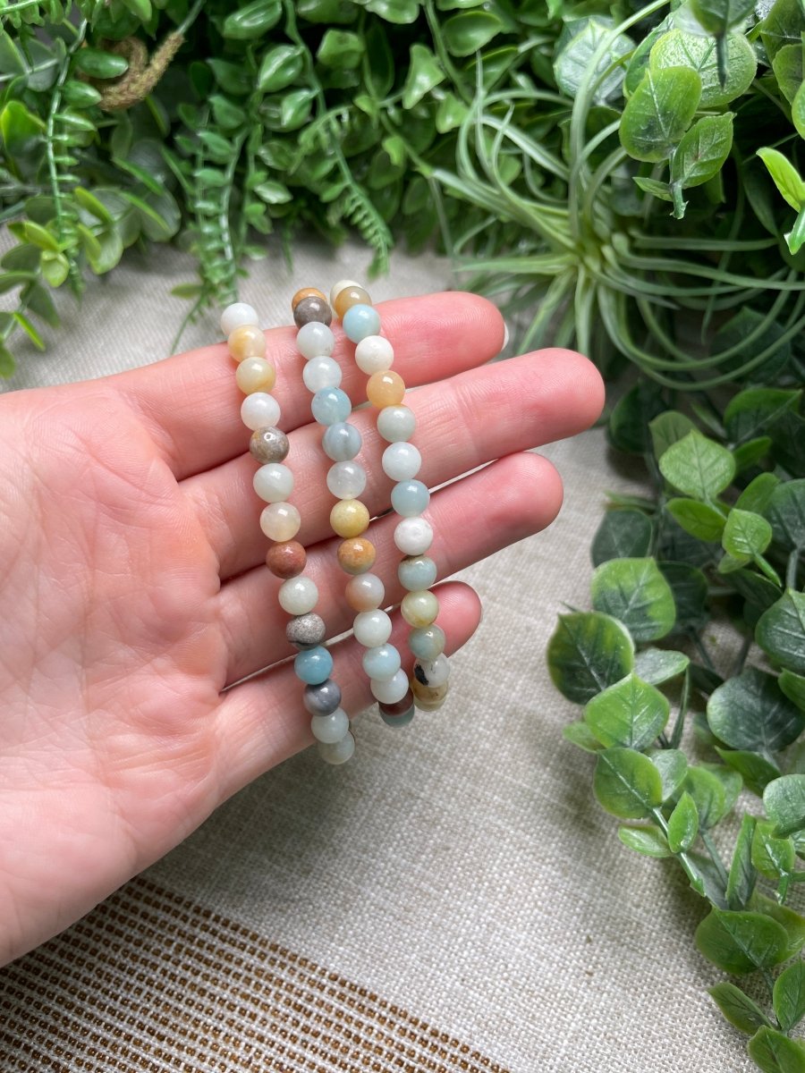Amazonite 6mm Beaded Bracelet | Copper Ashes