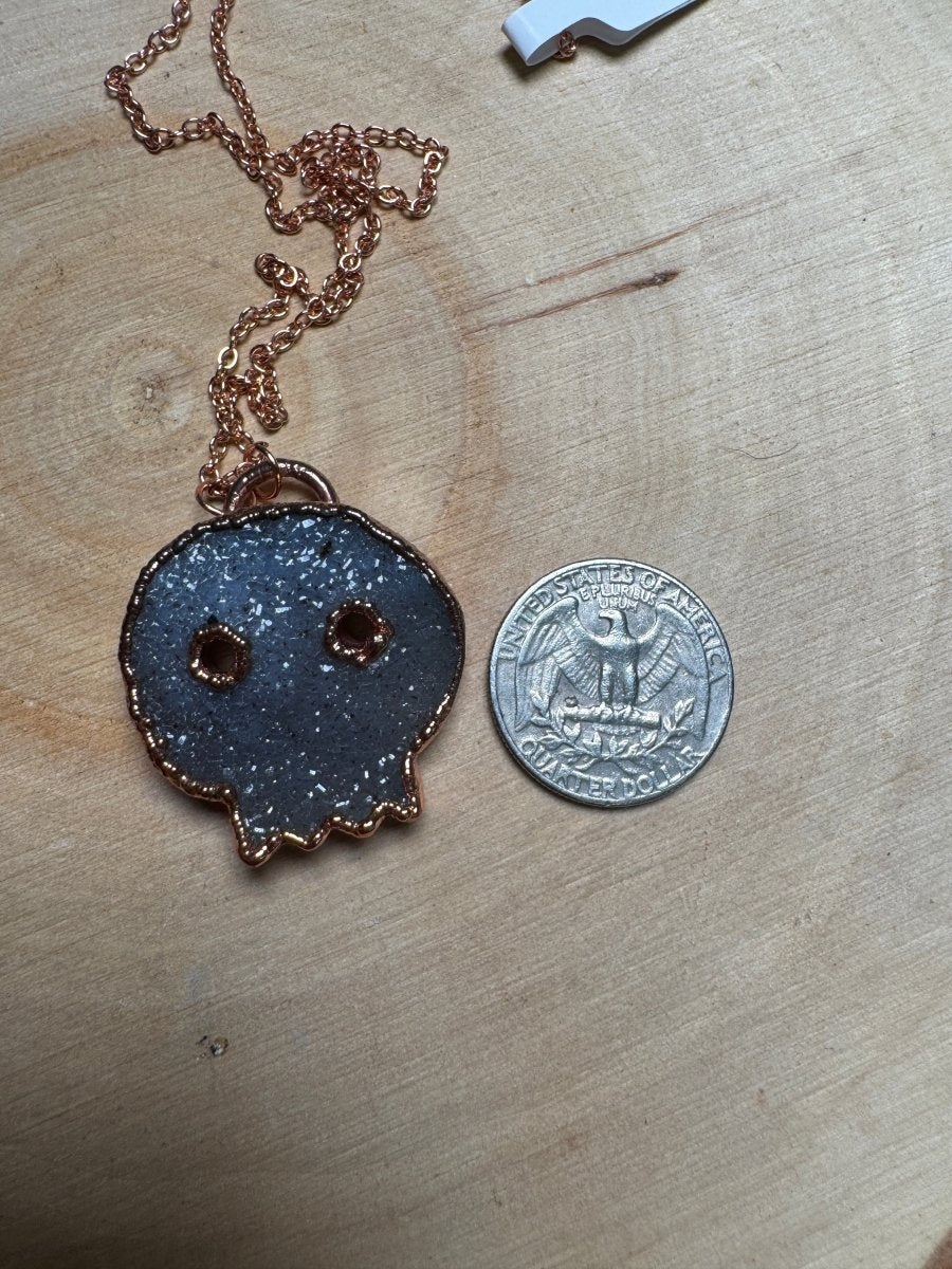 Amethyst Skull Necklace | Copper Ashes