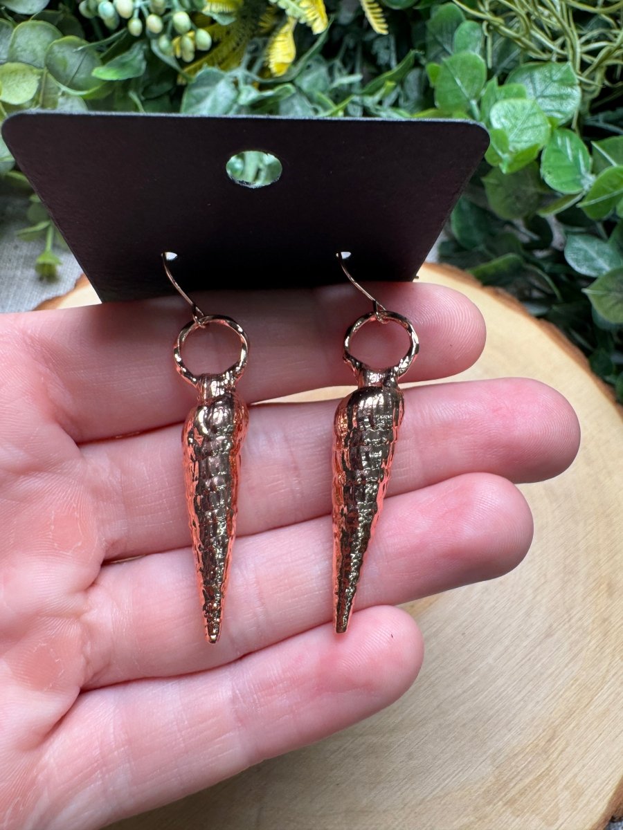 Auger Shell Earrings | Copper Ashes