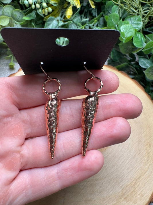 Auger Shell Earrings | Copper Ashes