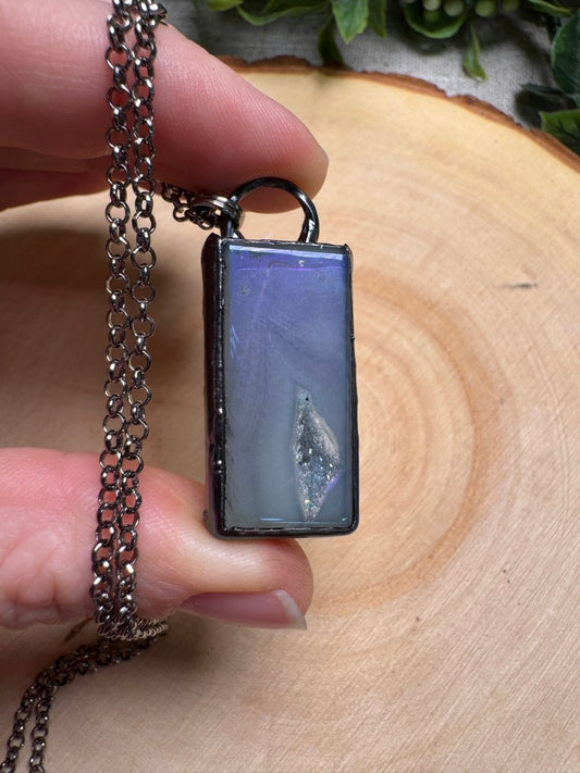 Aura Plated Druzy Agate Necklace | Copper Ashes