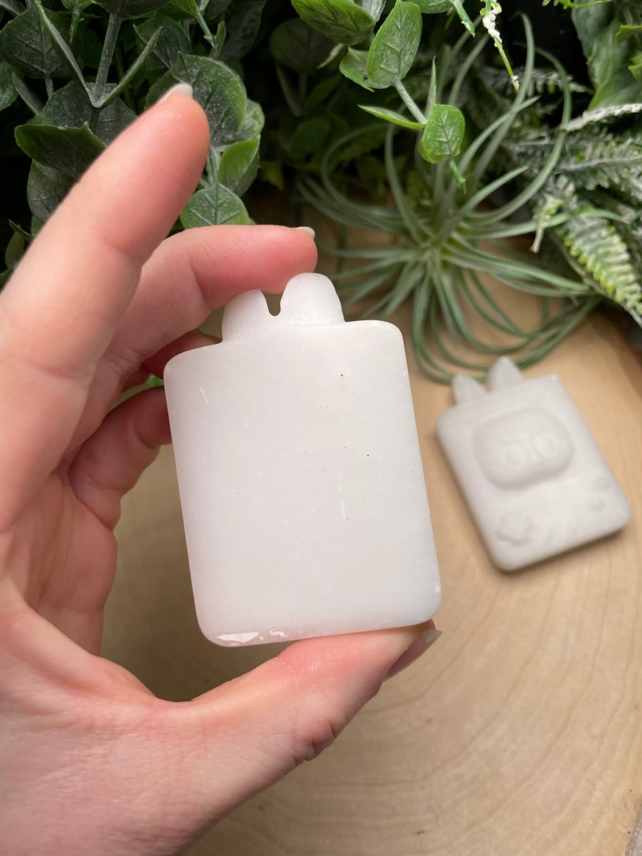 Blindbox Bunny Gameboy in White Synthetic Jade | Copper Ashes