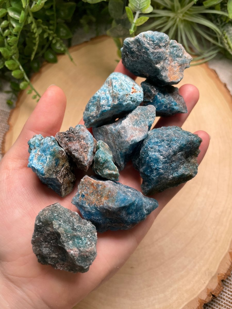 Blue Apatite Raw Stone | Copper Ashes