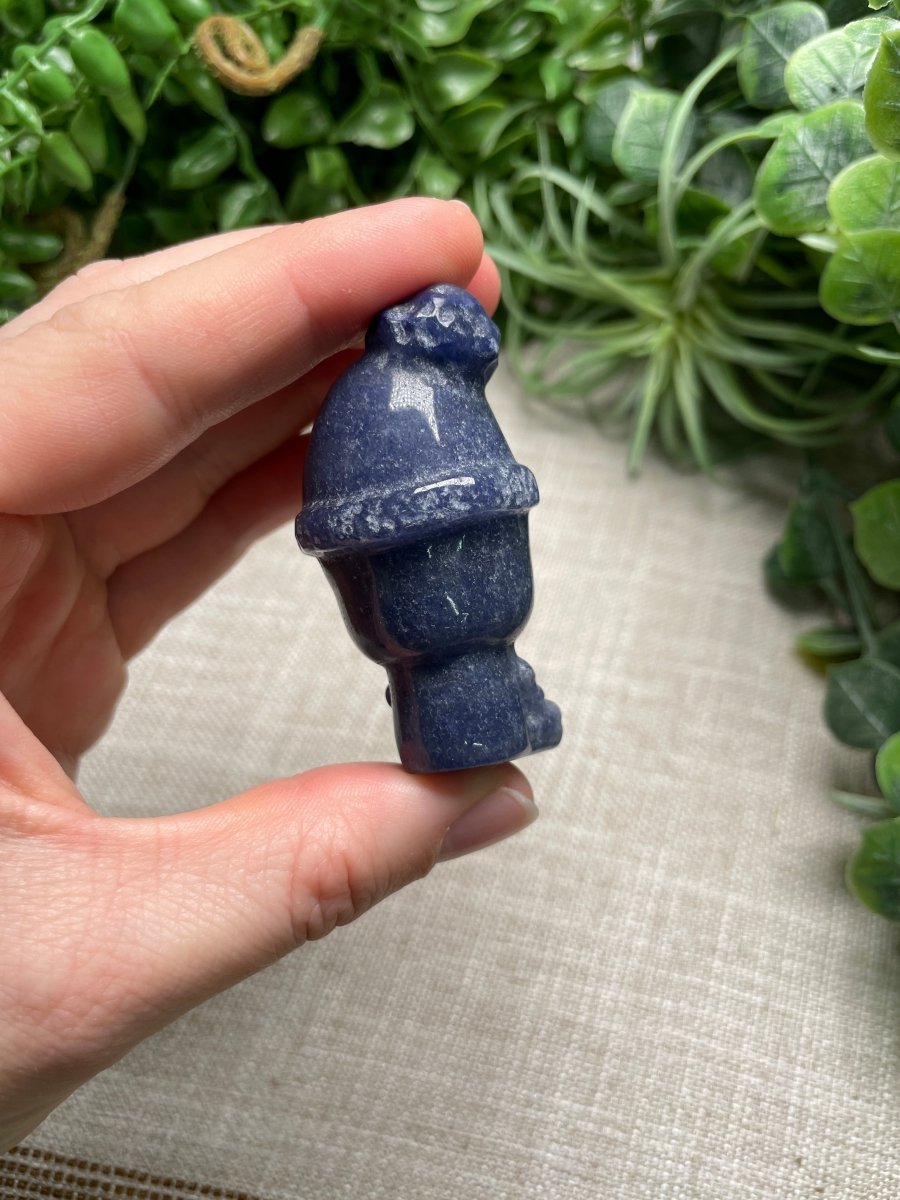 Blue Aventurine Baby Groot in Winter Hat | Copper Ashes