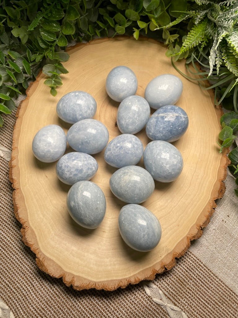 Blue Calcite Egg | Copper Ashes