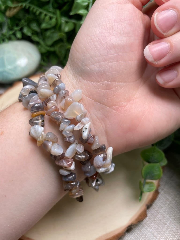 Botswana Agate Chip Bracelet | Copper Ashes
