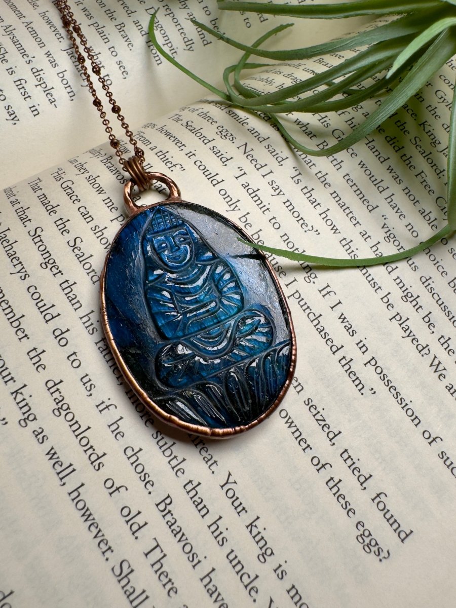 Buddha Labradorite Necklace | Copper Ashes