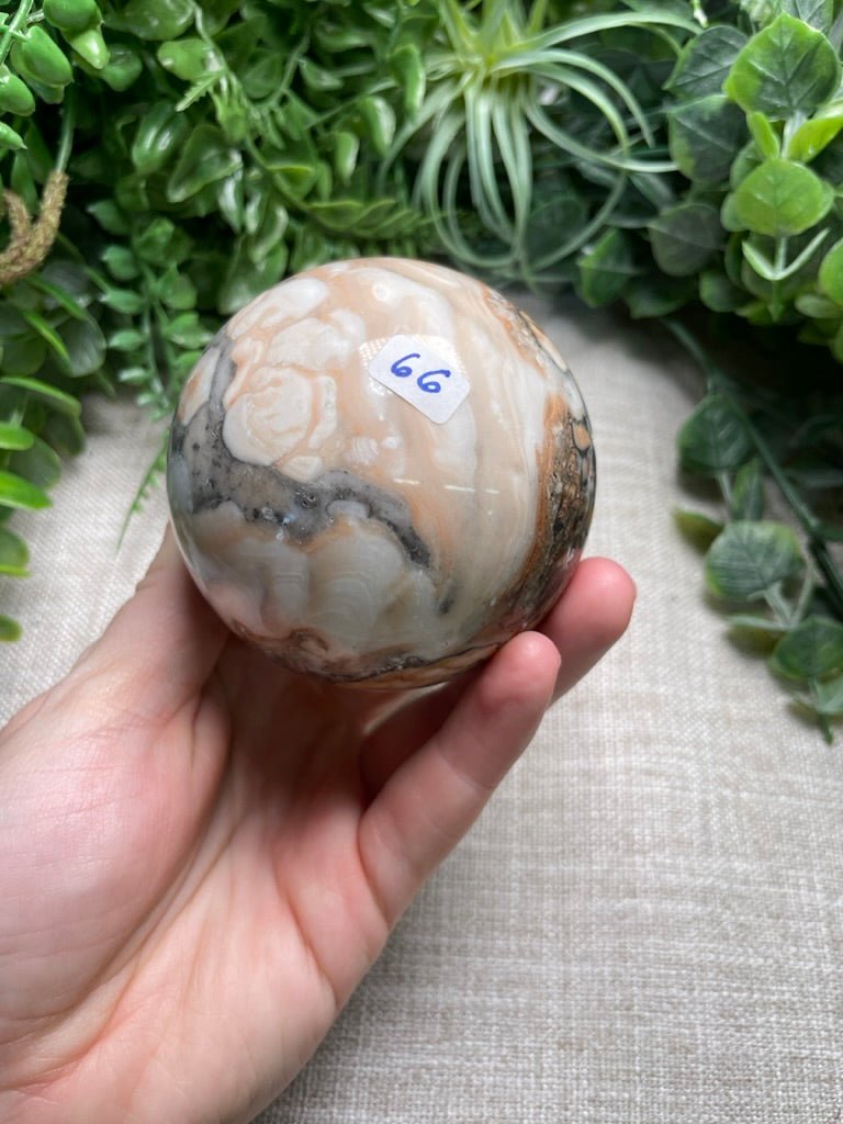 Calcite Mix Sphere | Copper Ashes