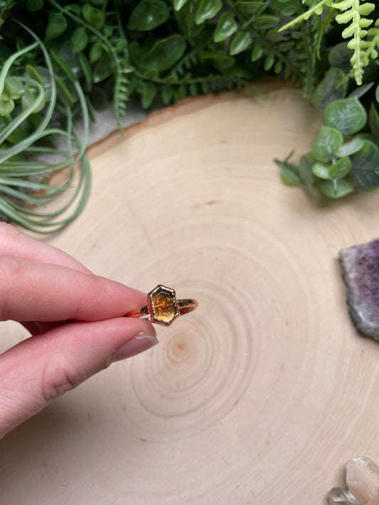 Citrine Ring Size 12.5 | Copper Ashes