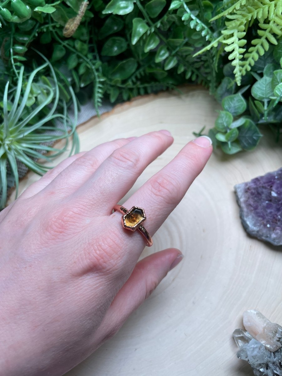 Citrine Ring Size 12.5 | Copper Ashes