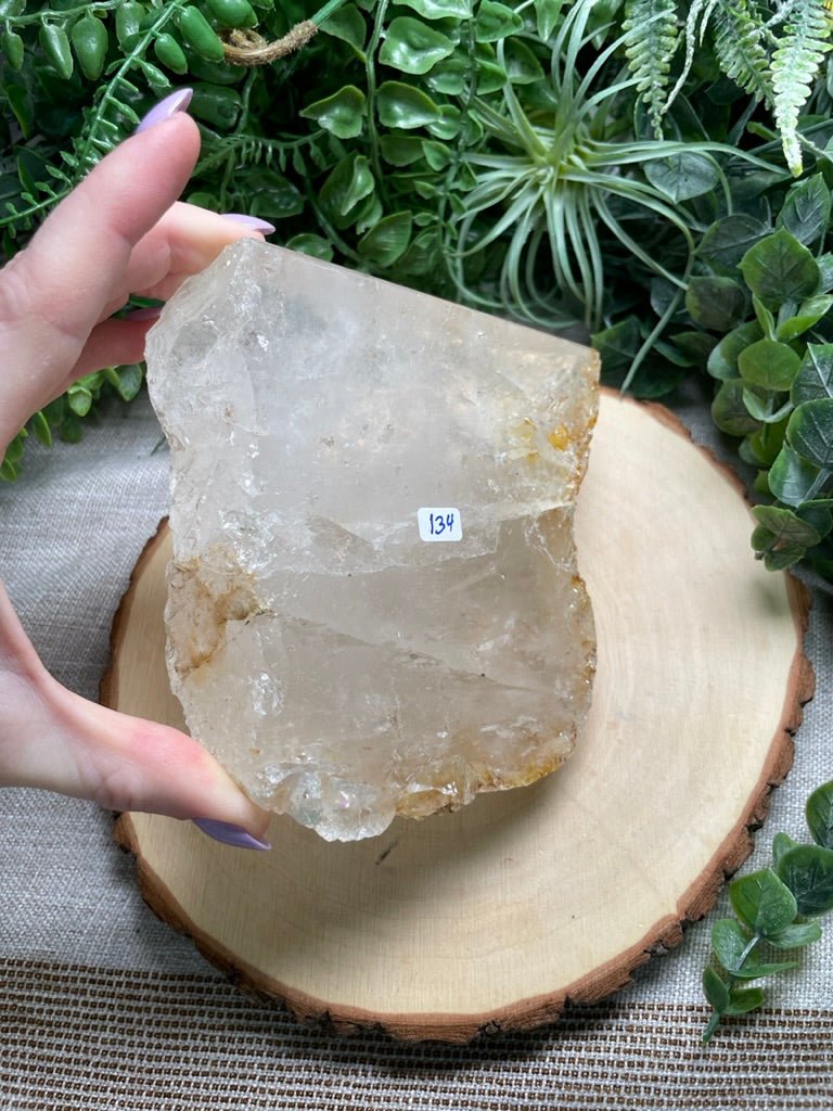 Clear Quartz Slab | Copper Ashes