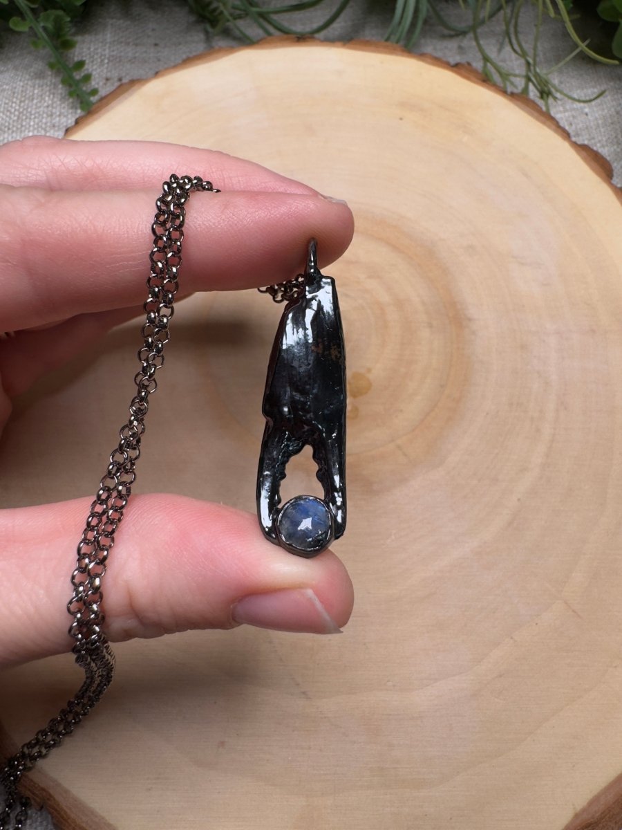 Crab Claw and Moonstone Necklace | Copper Ashes