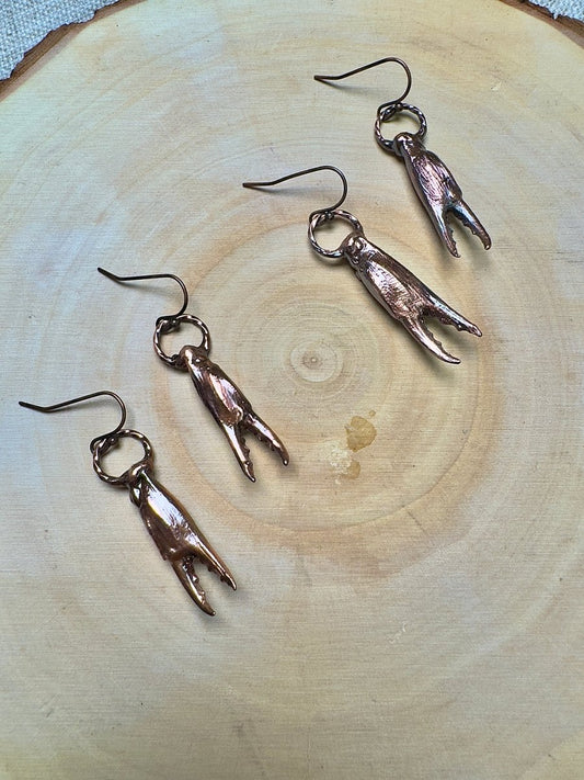 Crab Claw Earrings | Copper Ashes