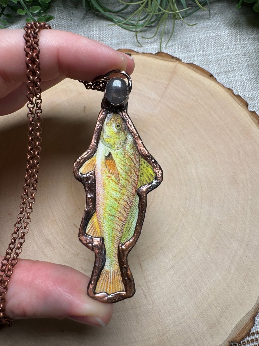 Croaker and Rose Quartz Necklace | Copper Ashes