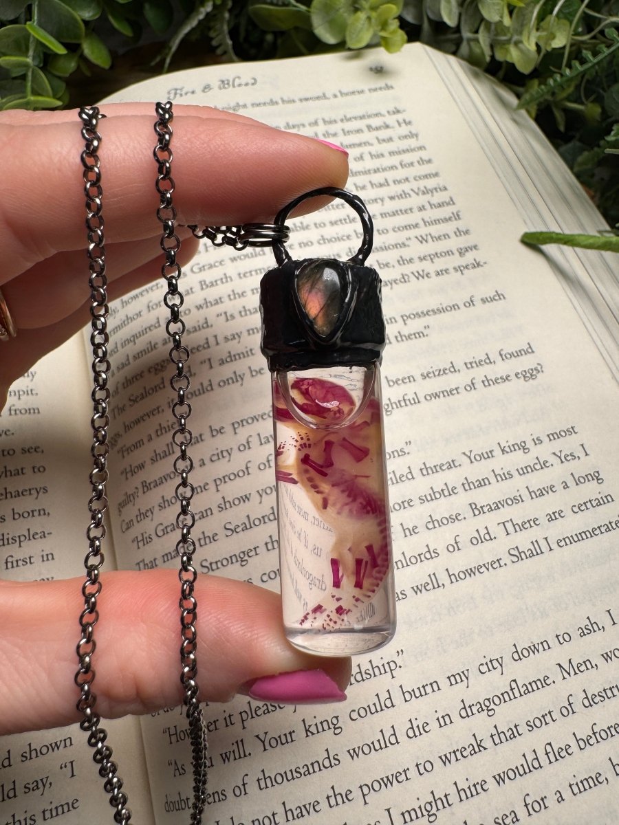 Diaphonized Pinkie Mouse and Labradorite Oddity Necklace | Copper Ashes