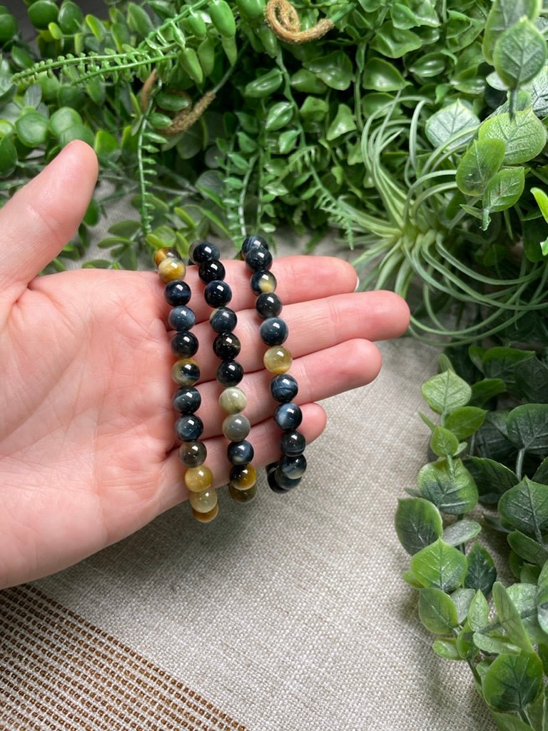 Dream Tigers Eye 8mm Beaded Bracelet | Copper Ashes