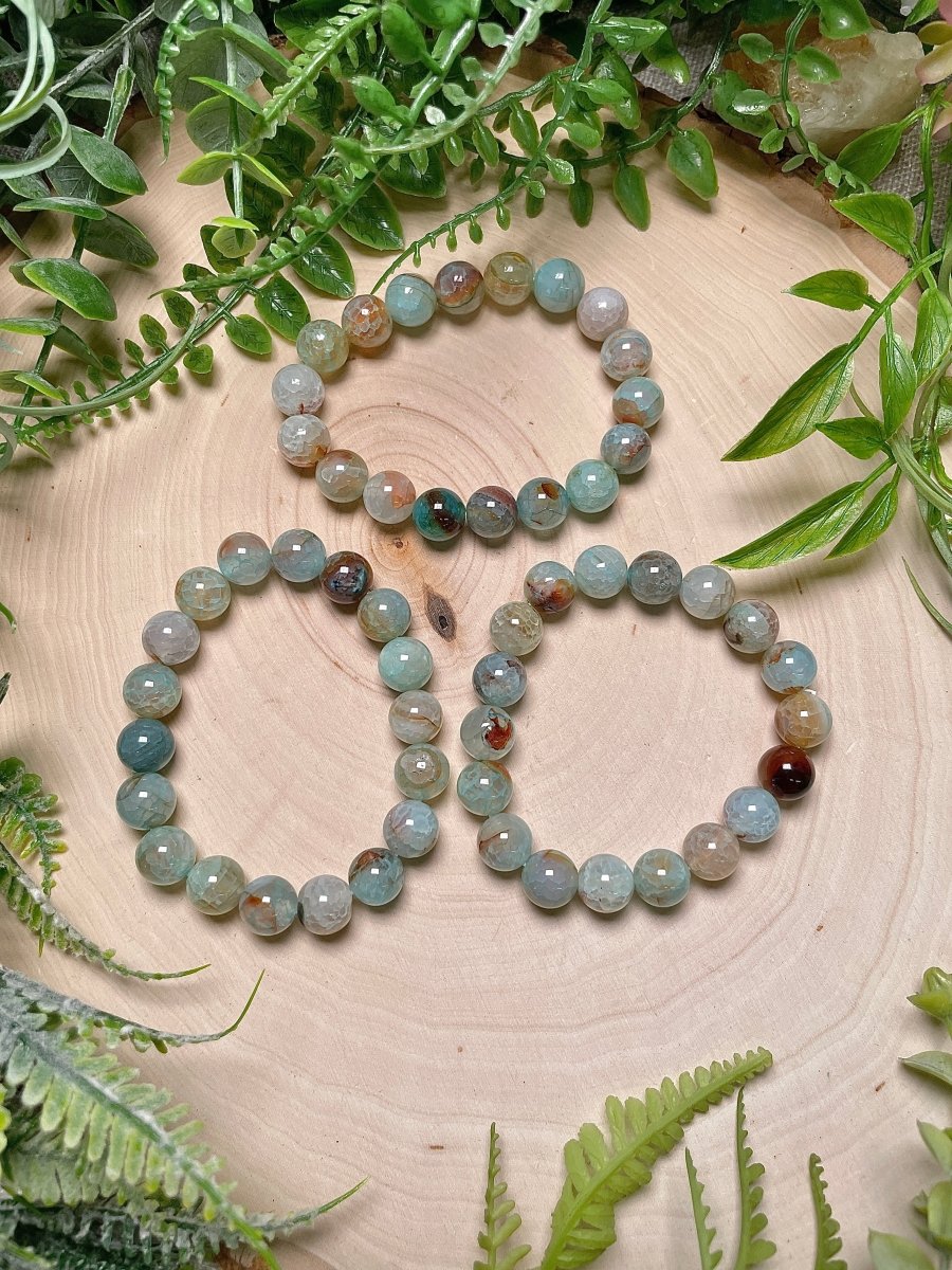 Dyed Dragon Vein Agate Bracelet | Copper Ashes