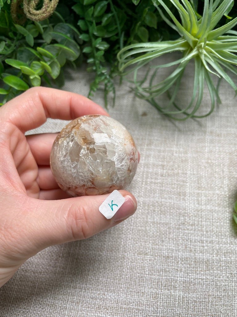 Flower Agate Mix Sphere | Copper Ashes