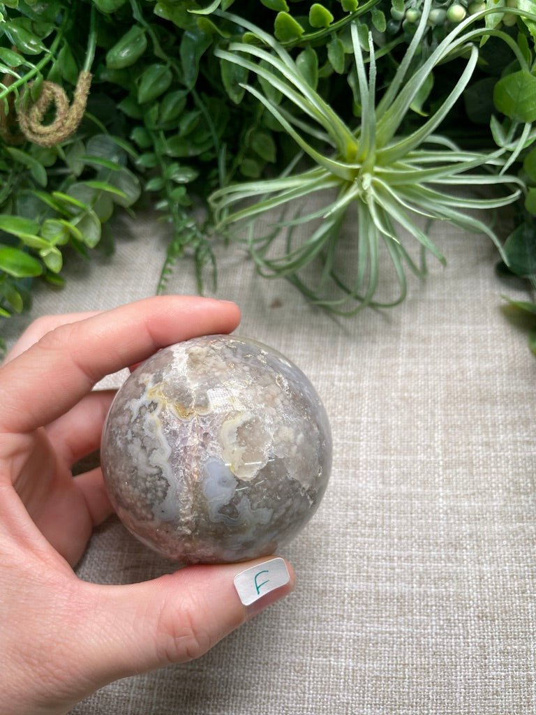 Flower Agate Mix Sphere | Copper Ashes