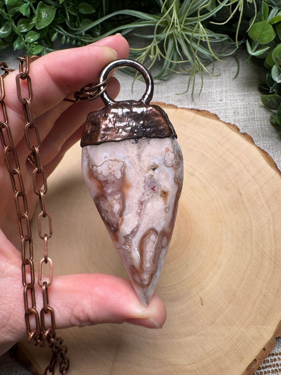 Flower Agate Necklace | Copper Ashes