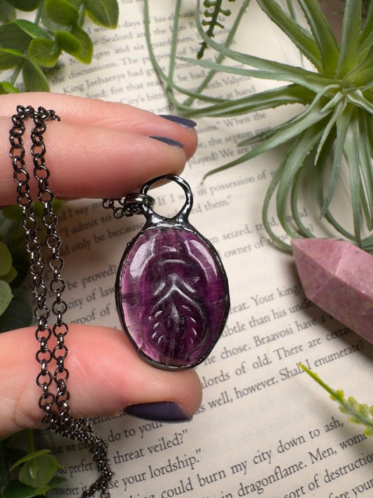 Fluorite Yoni Necklace | Copper Ashes