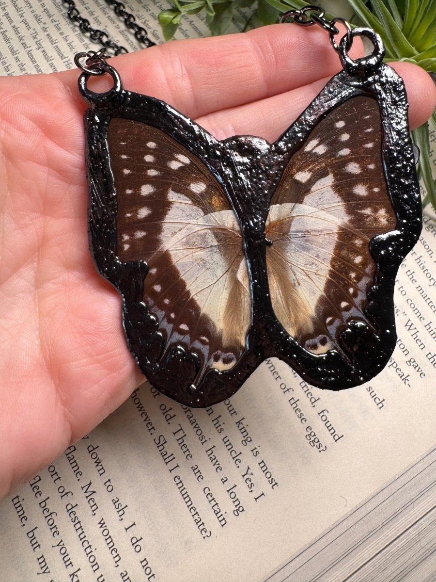 Fossilized Coral Butterfly Goddess Necklace | Copper Ashes