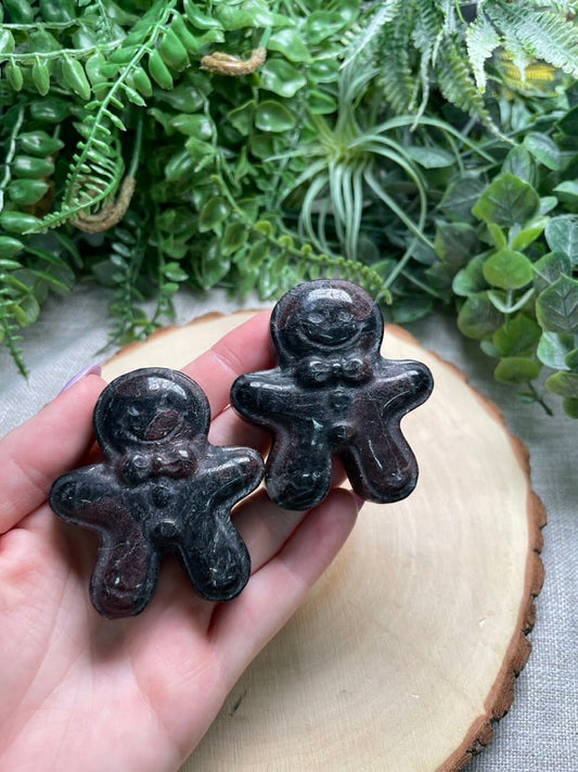 Garnet in Astrophyllite Gingerbread Man | Copper Ashes
