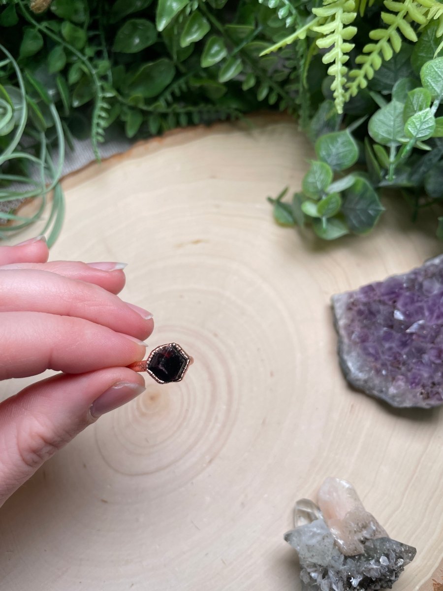Garnet Ring Size 4 | Copper Ashes