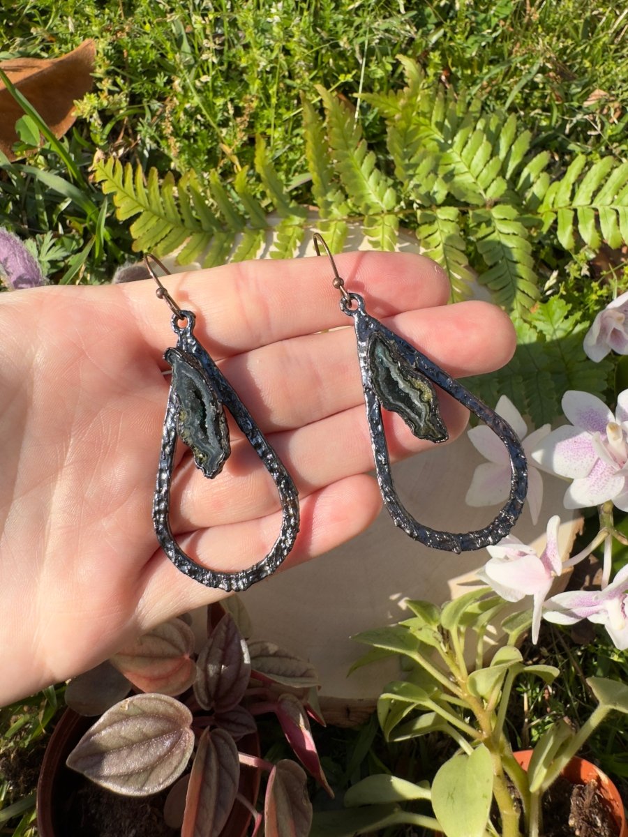 Geode Earrings | Copper Ashes