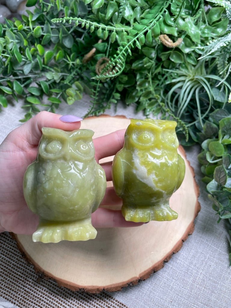 Green Opal Owl (chipped) | Copper Ashes