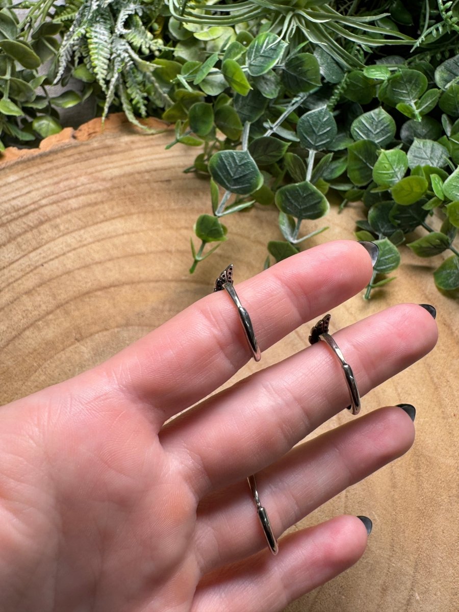 Hypersthene Angel Heart Ring Adjustable | Copper Ashes