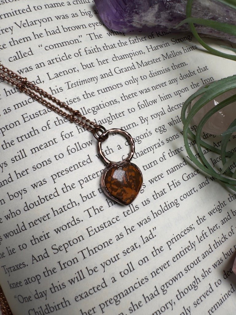 Jasper Heart Necklace | Copper Ashes