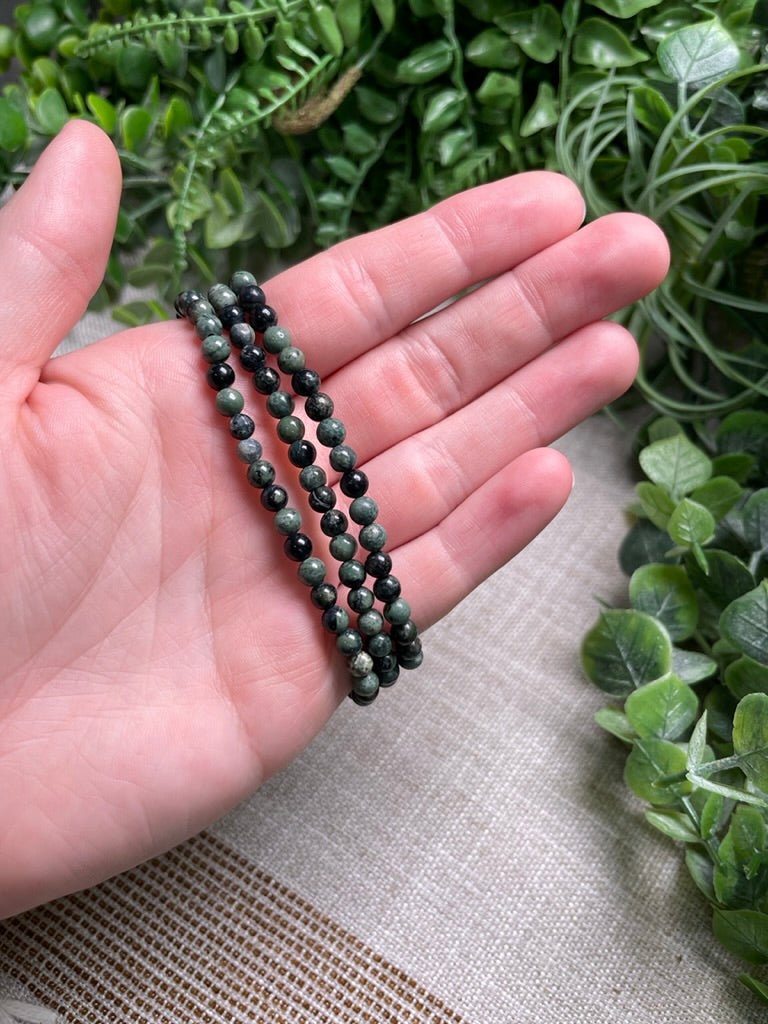 Kambaba Jasper 4mm Beaded Bracelet | Copper Ashes