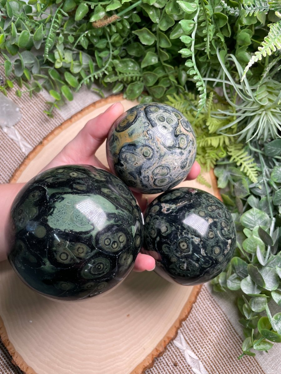 Kambaba Jasper Sphere | Copper Ashes