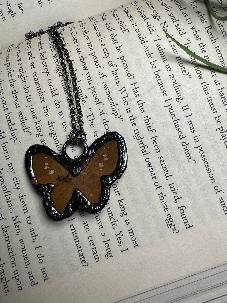 Labradorite Butterfly Necklace | Copper Ashes