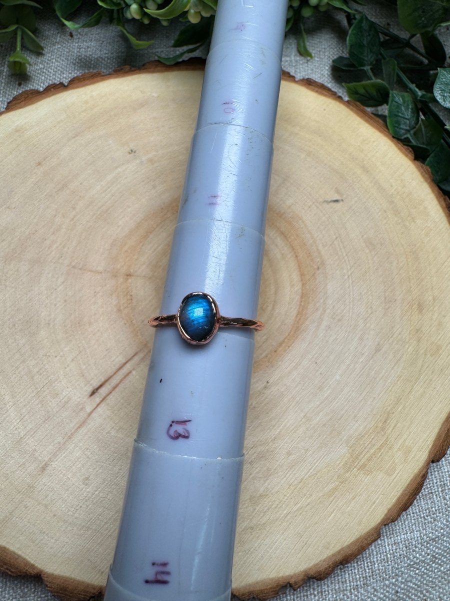 Labradorite Ring Size 12 | Copper Ashes