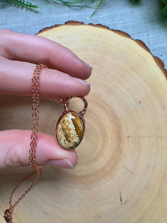 Landscape Jasper Necklace | Copper Ashes