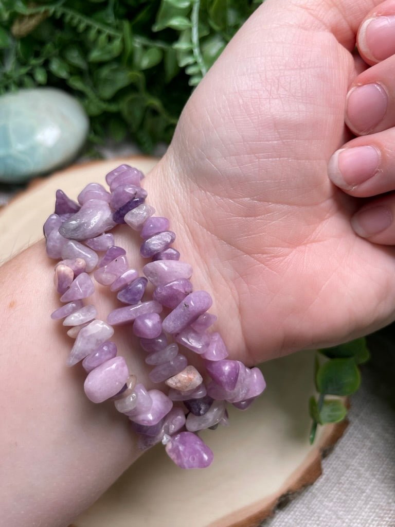 Lepidolite Chip Bracelet | Copper Ashes